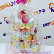 Торт из подгузников для новорожденного - Интернет магазин шаров, цветов и подарков