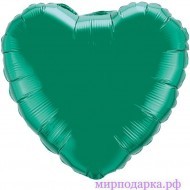 Сердце 18"/46см Изумруд - Интернет магазин шаров, цветов и подарков