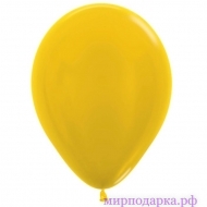 Гелиевый шар 12" металлик желтый - Интернет магазин шаров, цветов и подарков