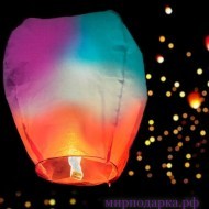 Небесный фонарик цветной/с надписью - Интернет магазин шаров, цветов и подарков