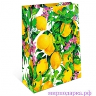 Пакет подарочный "Лимонный сад", 26 х 32 х 12 см - Интернет магазин шаров, цветов и подарков