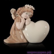 Сувенир керамика "Ангел с большим сердцем" - Интернет магазин шаров, цветов и подарков