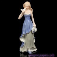 Сувенир керамика "Девушка с голубем в руках" 23х8,5х7,5 см - Интернет магазин шаров, цветов и подарков