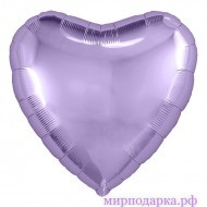Сердце 18"/46см Светло-фиолетовый - Интернет магазин шаров, цветов и подарков