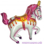 Лошадь (фуксия) 39"/89*99см - Интернет магазин шаров, цветов и подарков