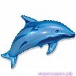 Мини-фигура Дельфинчик синий 14"/36см - Интернет магазин шаров, цветов и подарков