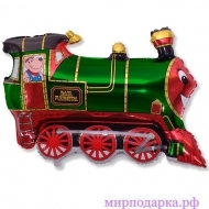 Мини-фигура Поезд синий 14"/36 см - Интернет магазин шаров, цветов и подарков