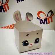 Коробка для мини-букетов "Зайчишка 12*20*10см - Интернет магазин шаров, цветов и подарков