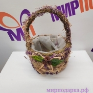Корзина цветочный бантик - Интернет магазин шаров, цветов и подарков
