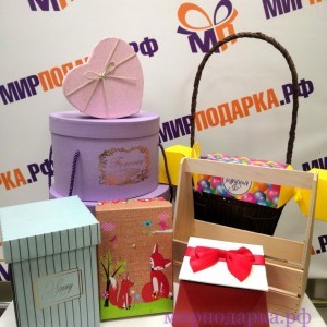 Подарочные коробки, ящики, корзины - Интернет магазин шаров, цветов и подарков